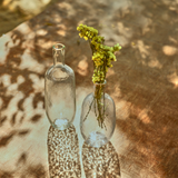 Pebbled Glass Bottles (Set of 2)