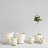 Basic Planter, White Patina