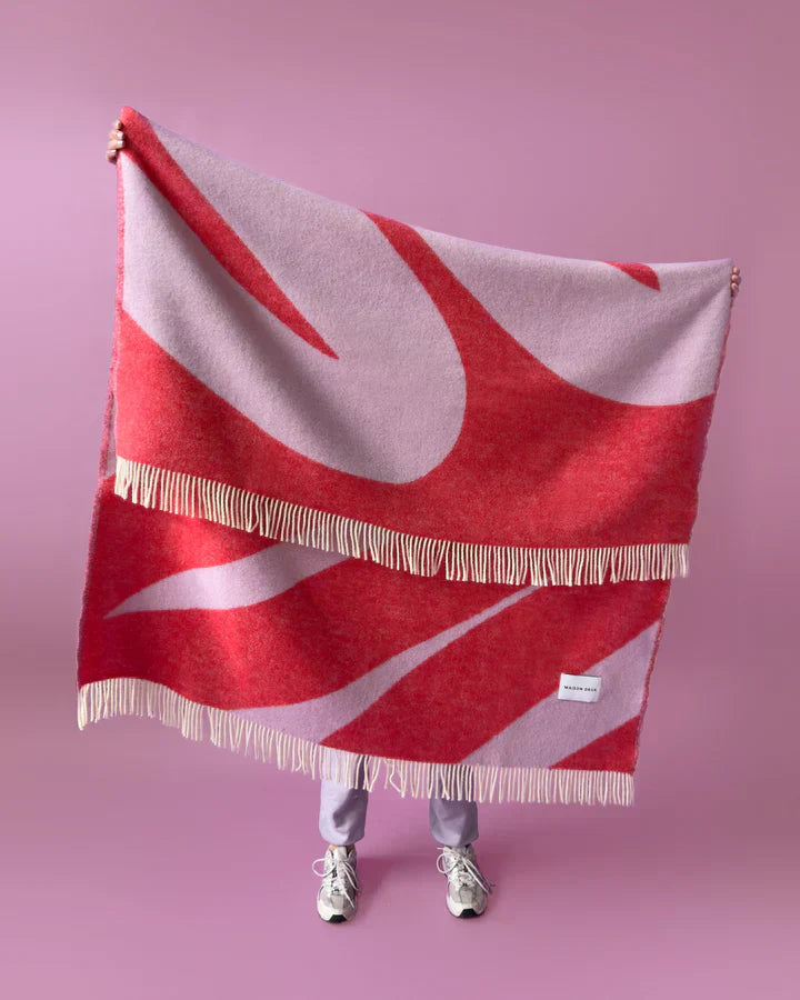 Swirl Blanket Lilac Scarlet