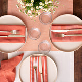 To Each Their Own Napkin Set in Papaya & White