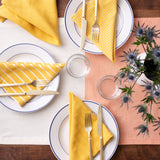 To Each Their Own Napkin Set in Turmeric & White