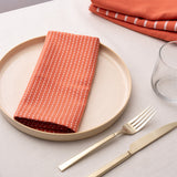 To Each Their Own Napkin Set in Papaya & White