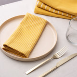 To Each Their Own Napkin Set in Turmeric & White