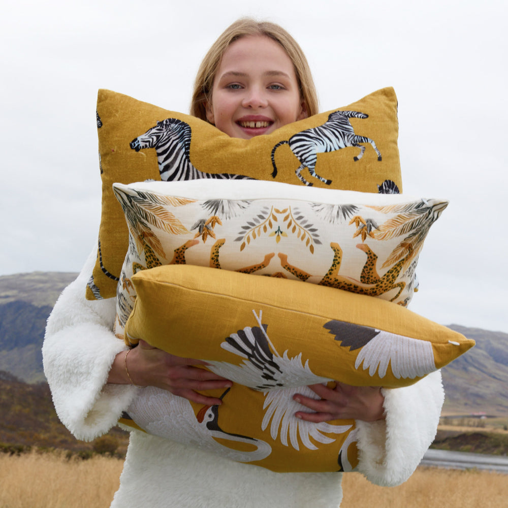 Graphic Leopard Throw Pillow