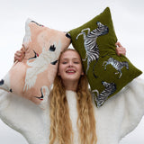 Crane in the Clouds Small Lumbar Pillow
