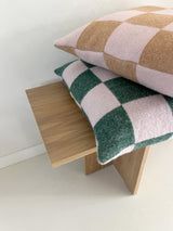 Checkerboard Cushion Green Pink