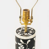 Floral Vines Table Lamp in Black