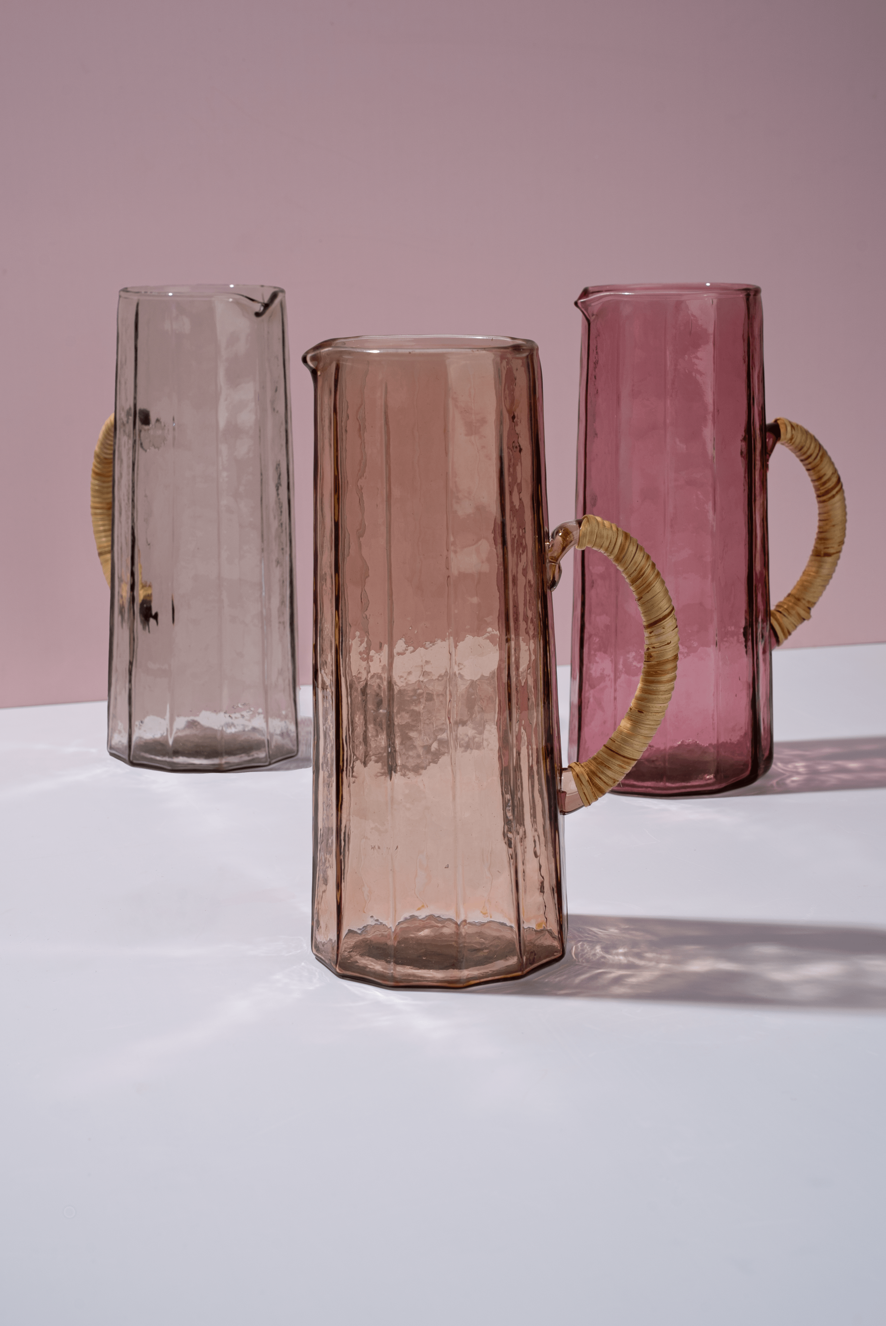 Hammered water pitcher, Brown- 6.25 x 9.5 Inches ( Set of 2 )