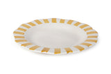 Ceramic Stripe Dinner Plate, Yellow S/2