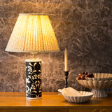 Floral Vines Table Lamp in Black