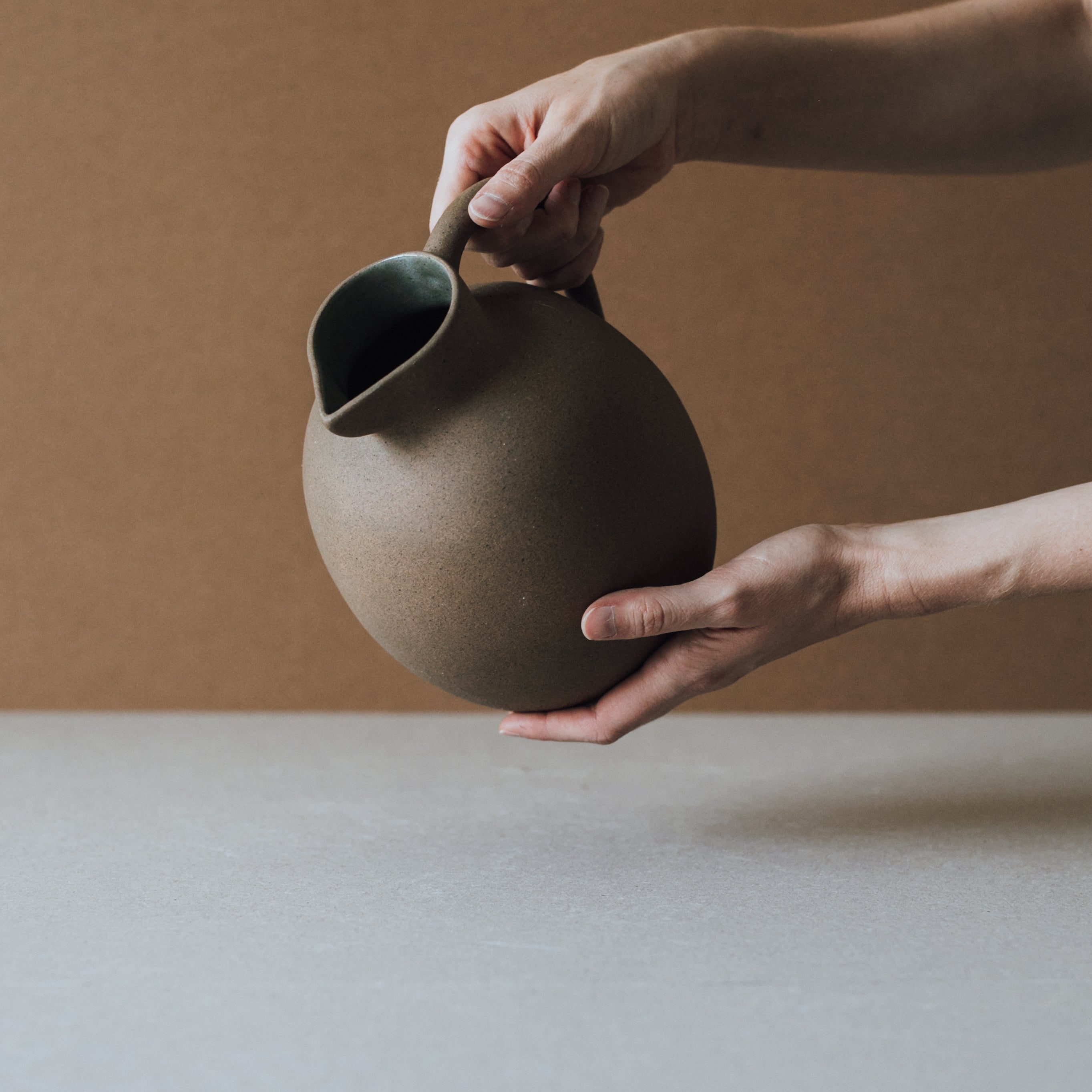 Ball Pitcher in Terracotta Chocolate
