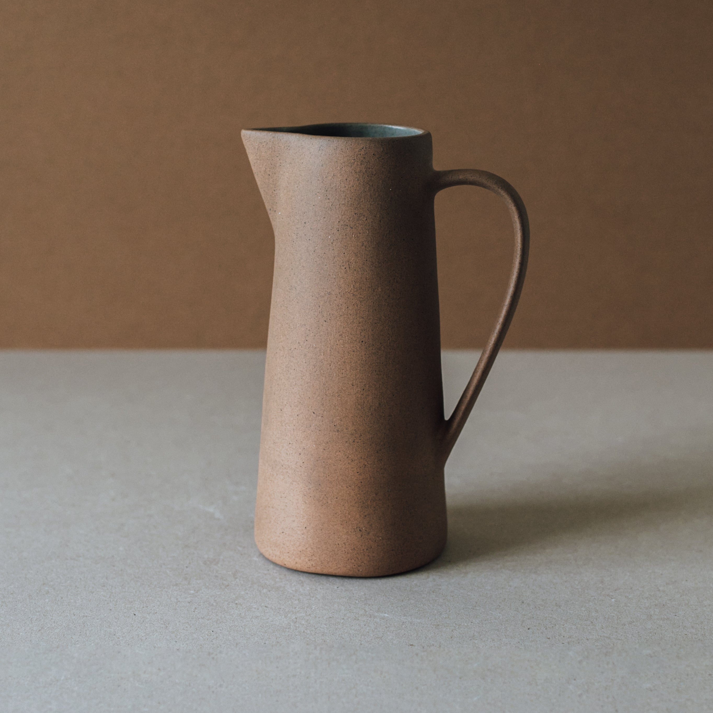 Tall Pitcher in Terracotta Chocolate