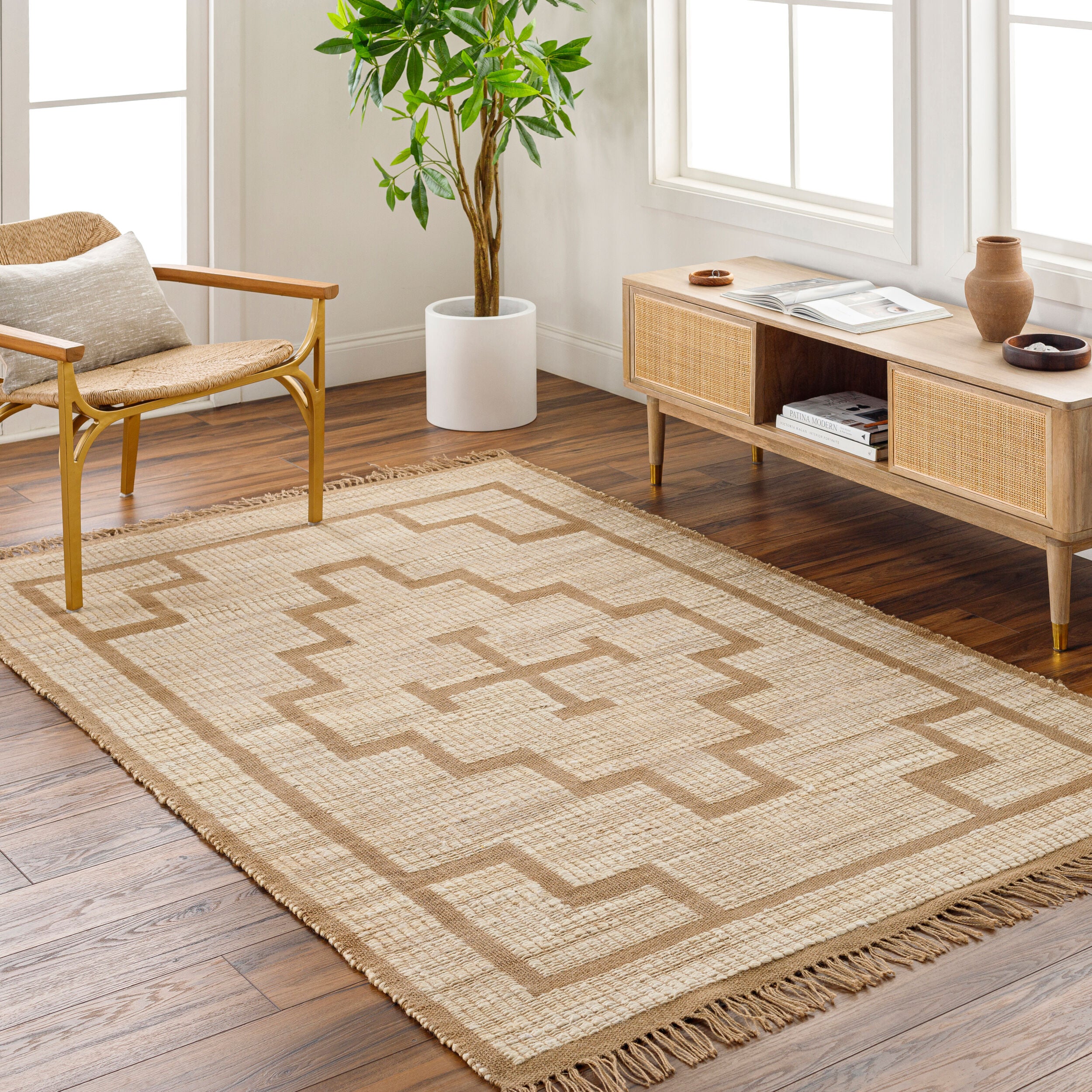 Alex Handmade Jute Cross Rug