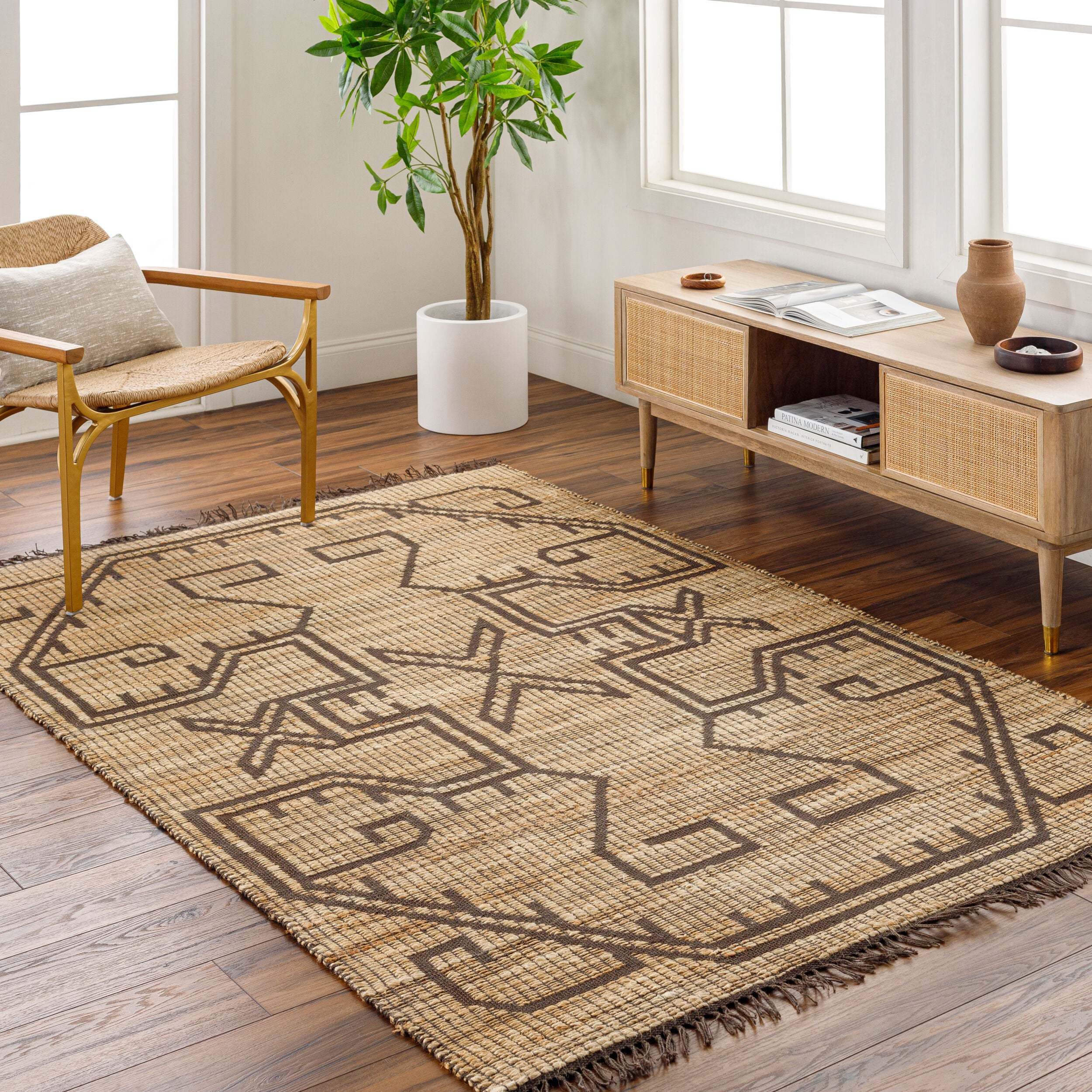 Alex Handmade Jute Pattern Rug