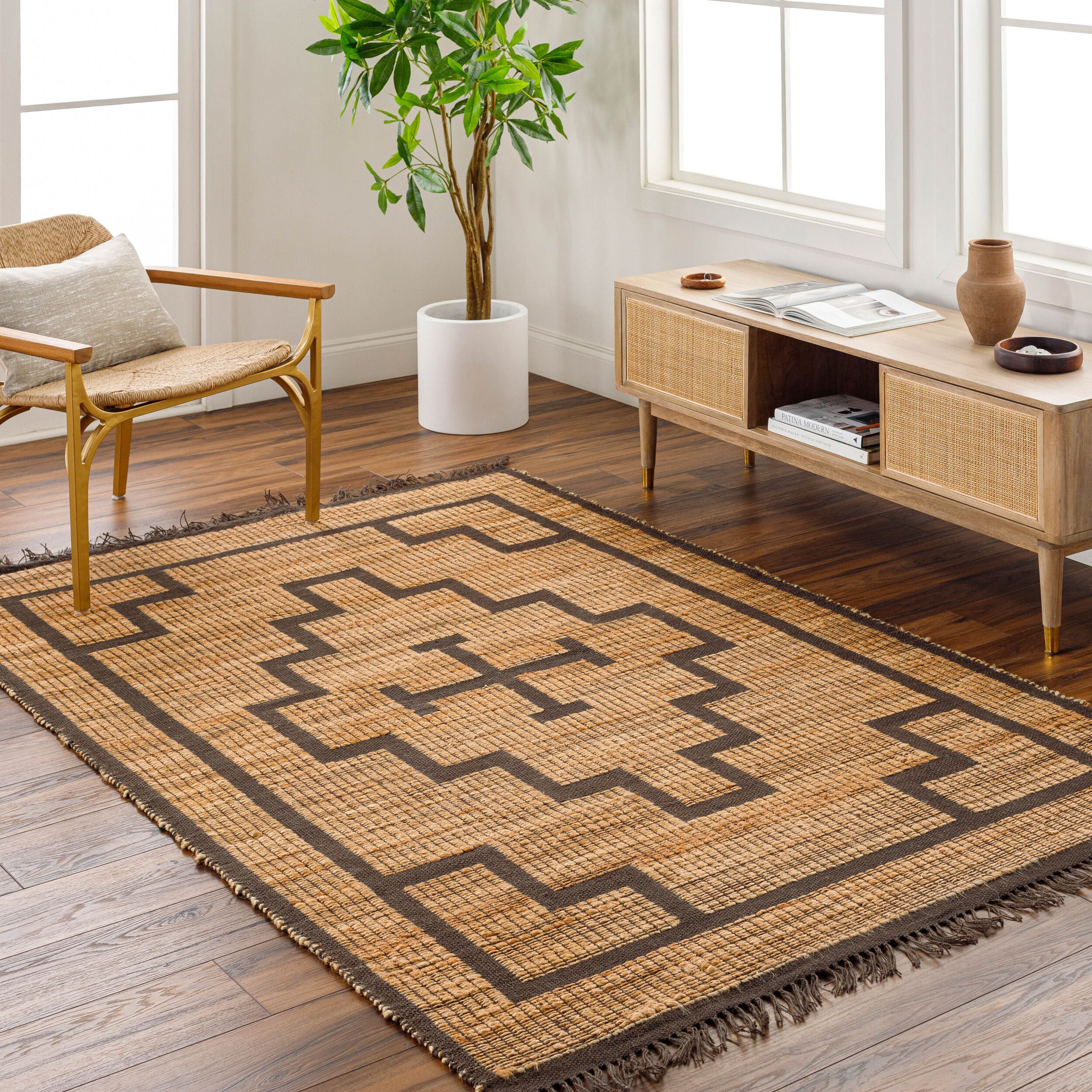 Alex Handmade Jute Cross Rug