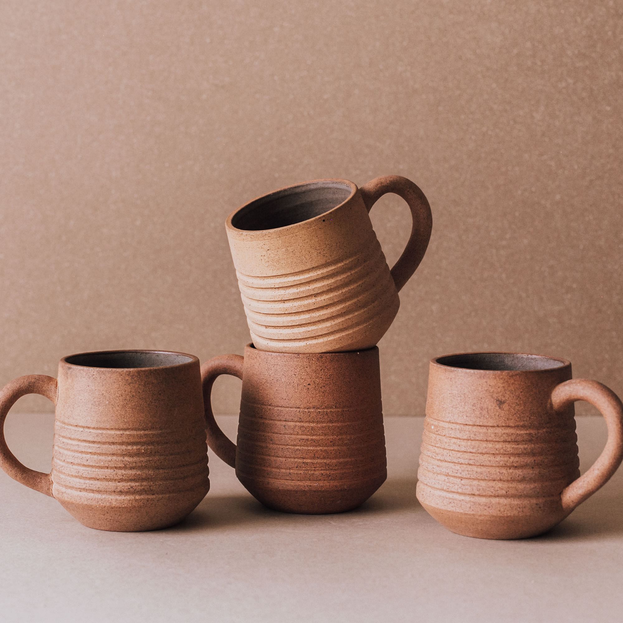 Anillo Mug in Terracotta Chocolate (Set of 4)