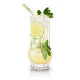 Art Deco Crystal Highball Glasses, S/2