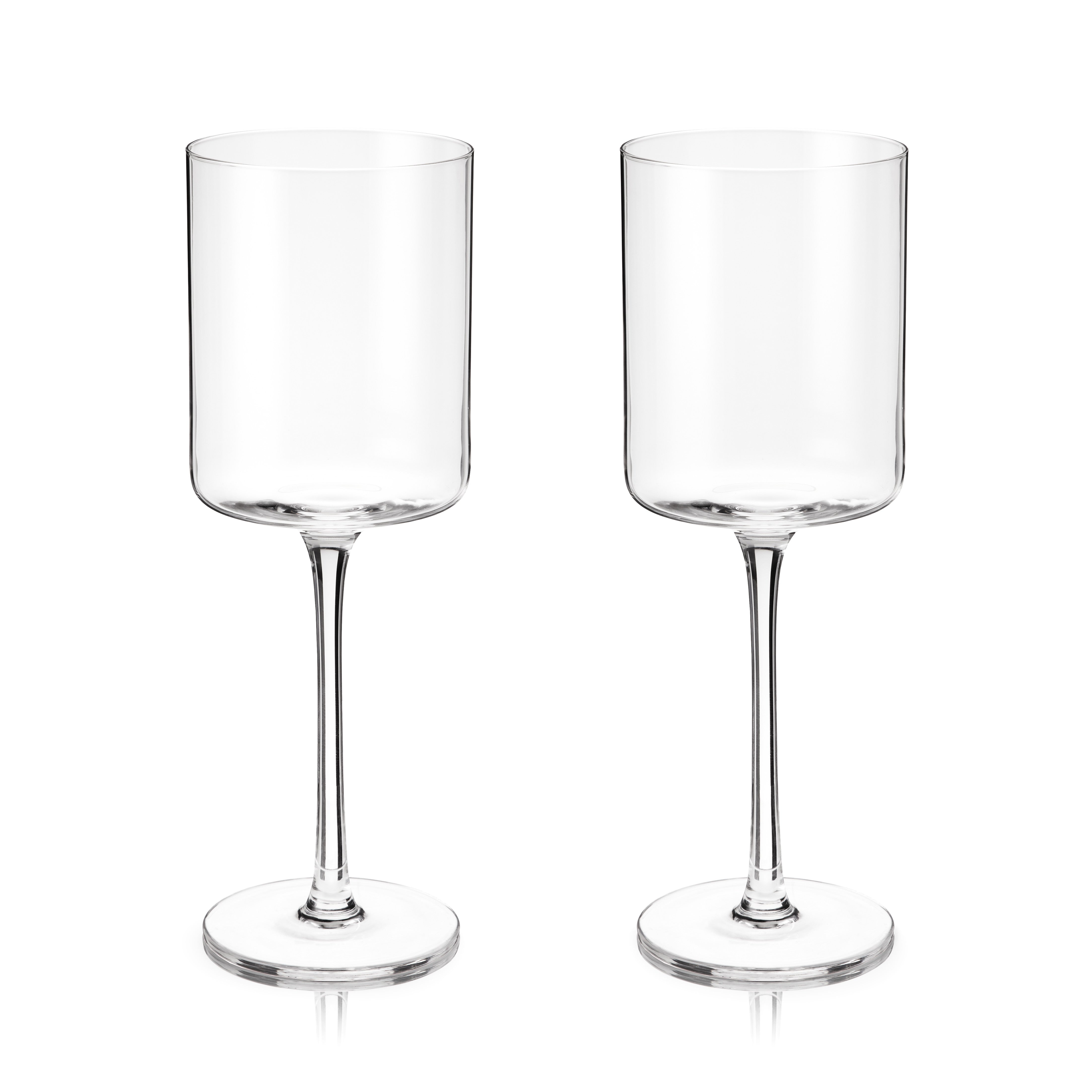 Laurel Crystal White Wine Glasses, S/2