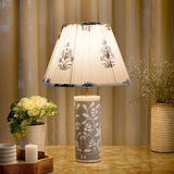 Floral Vines Table Lamp in Grey