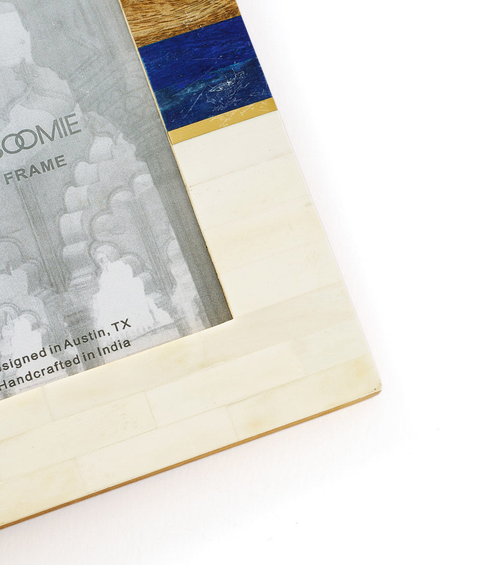 Kaveri Striped 5x7 | Carved Bone & Wood