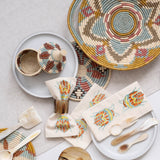 Hand Block Printed Napkin in Vernal Jewel Bug