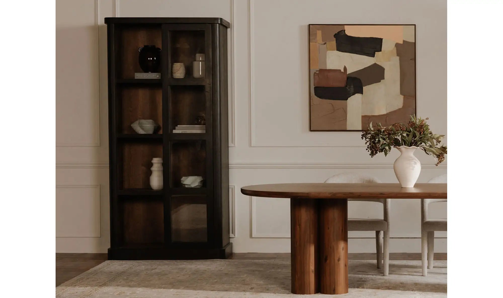 Mona Tall Cabinet in Black