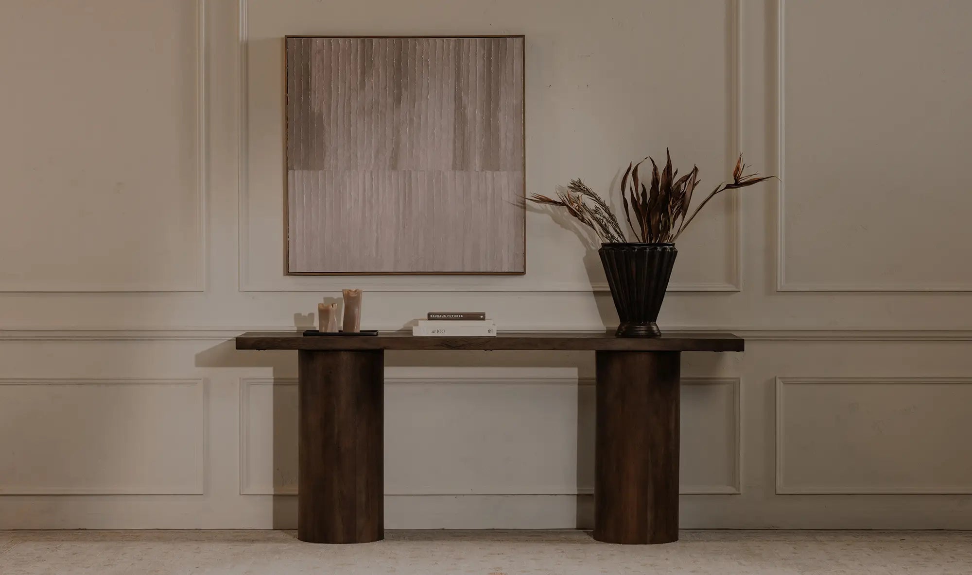 Hadley Console Table in Warm Brown
