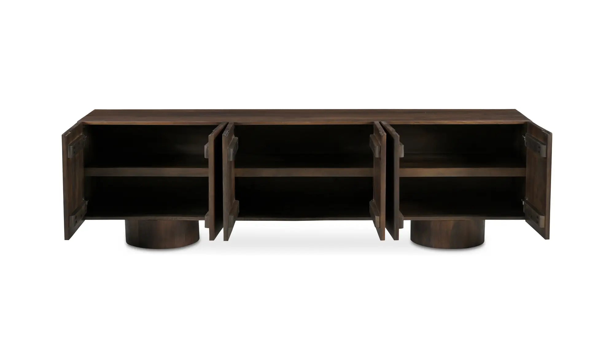 Hadley Media Unit in Warm Brown