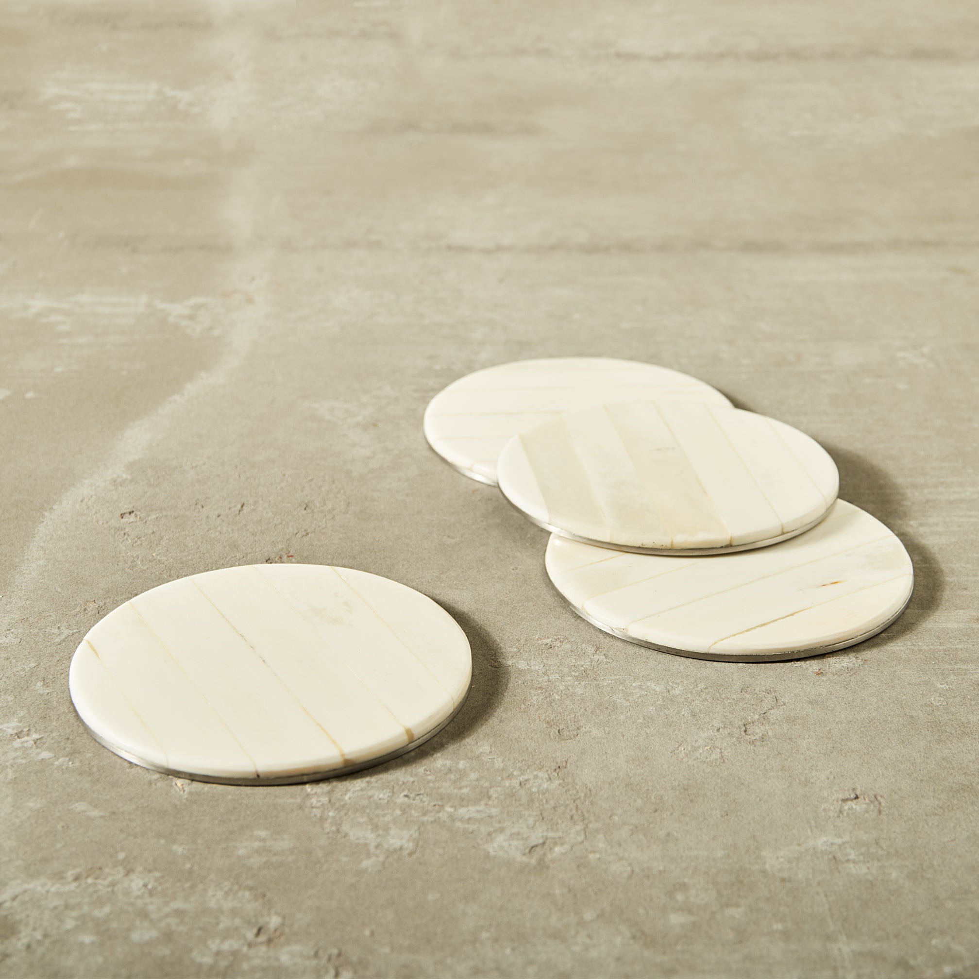 Natural Bone Coasters (Set of 4)