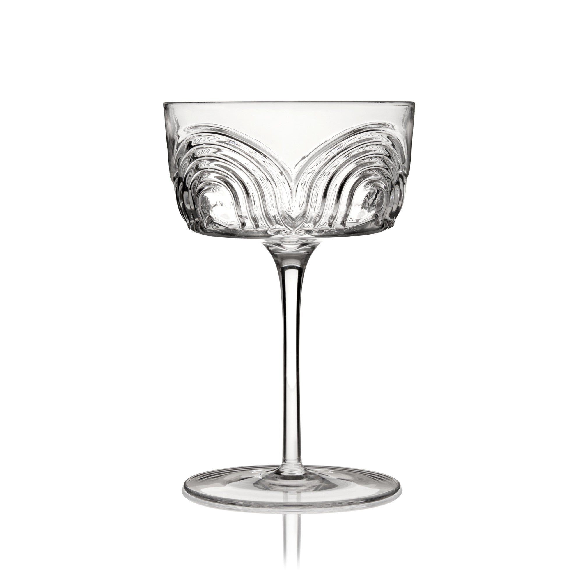 Beau Crystal Cocktail Coupes, S/2