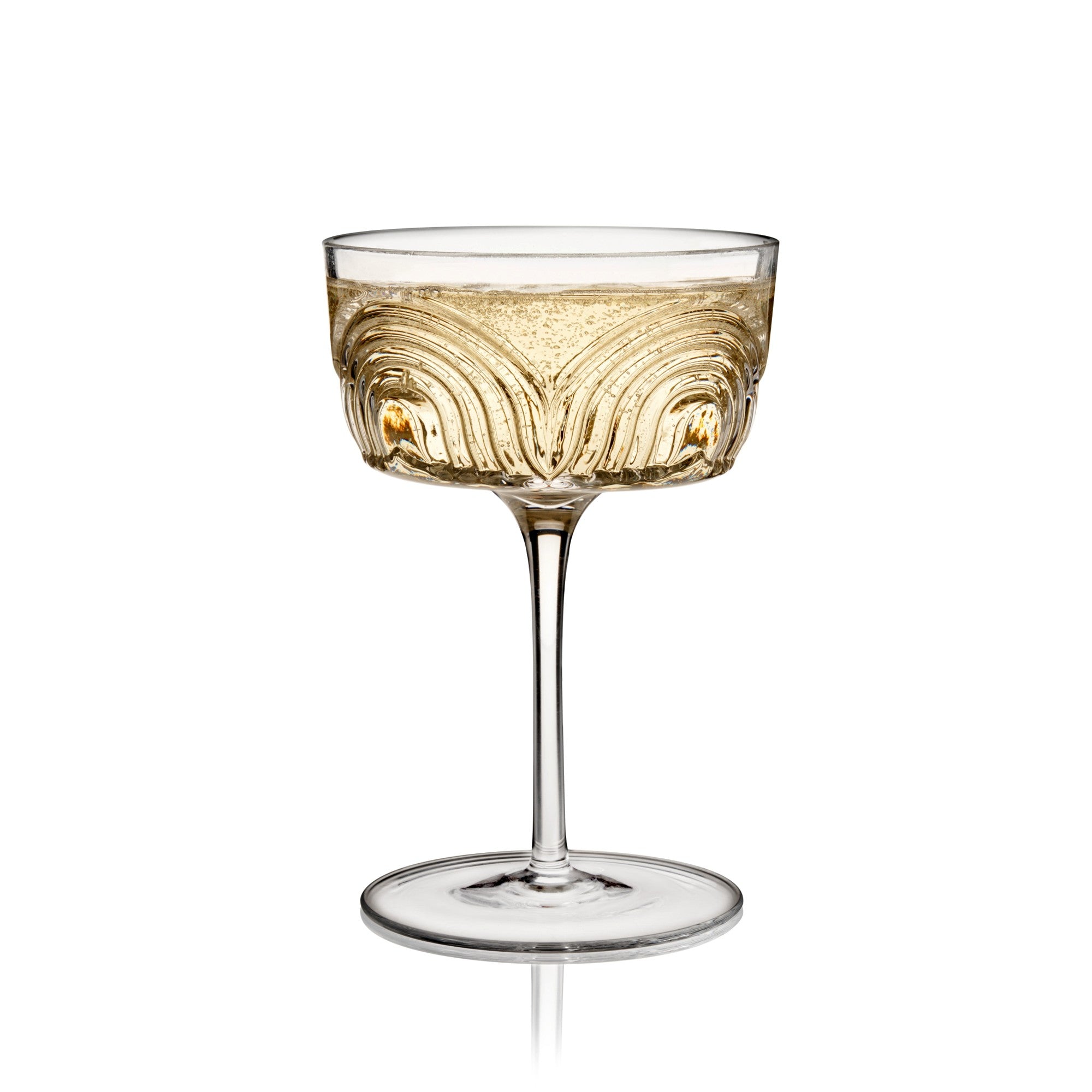 Beau Crystal Cocktail Coupes, S/2