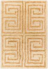 Beni Moroccan Rug in Geometric Tan