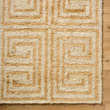 Beni Moroccan Rug in Geometric Tan