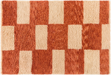 Beni Moroccan Rug in Checkered Rust
