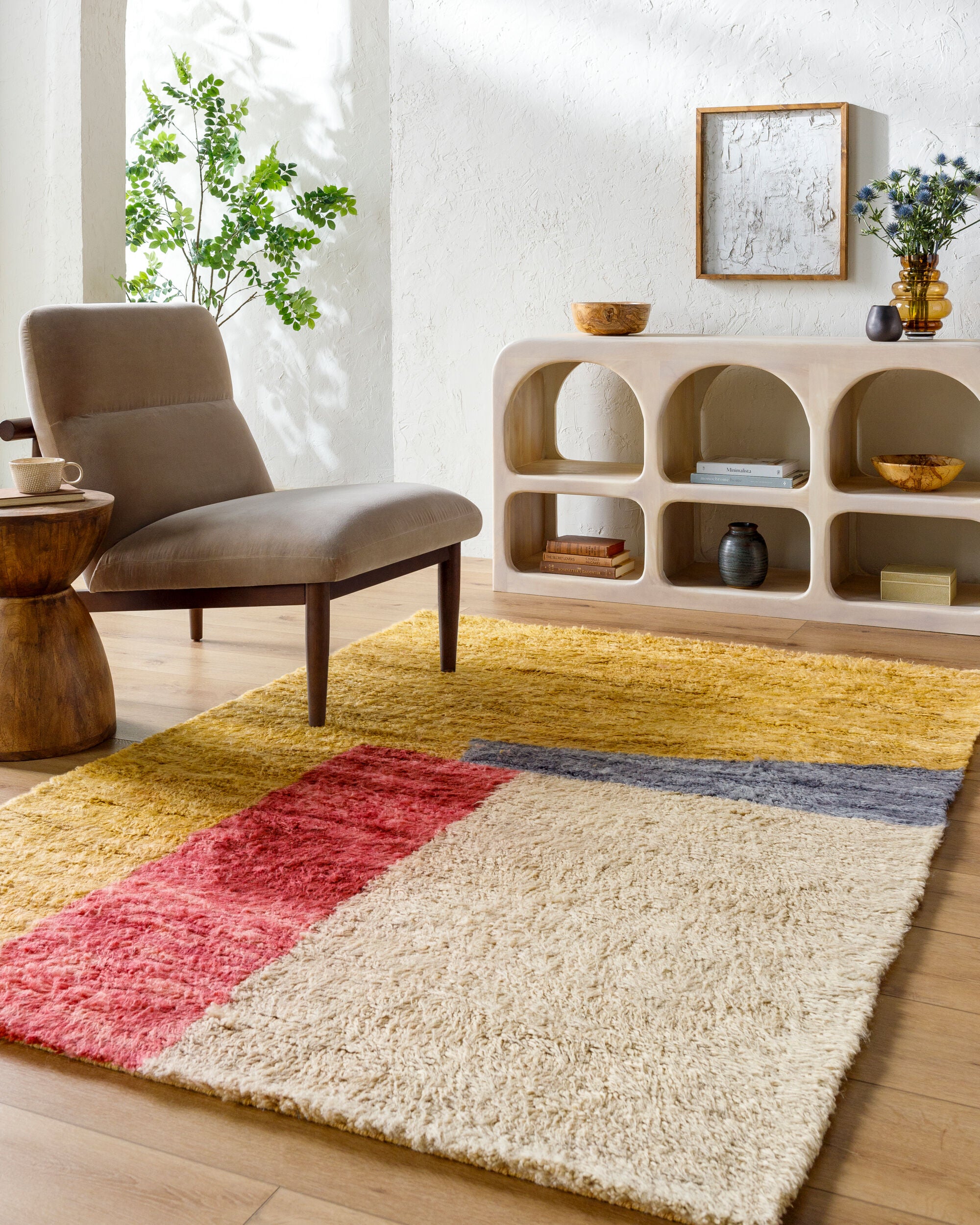 Beni Moroccan Rug in Colorblock