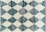 Beni Moroccan Rug in Blue Diamond
