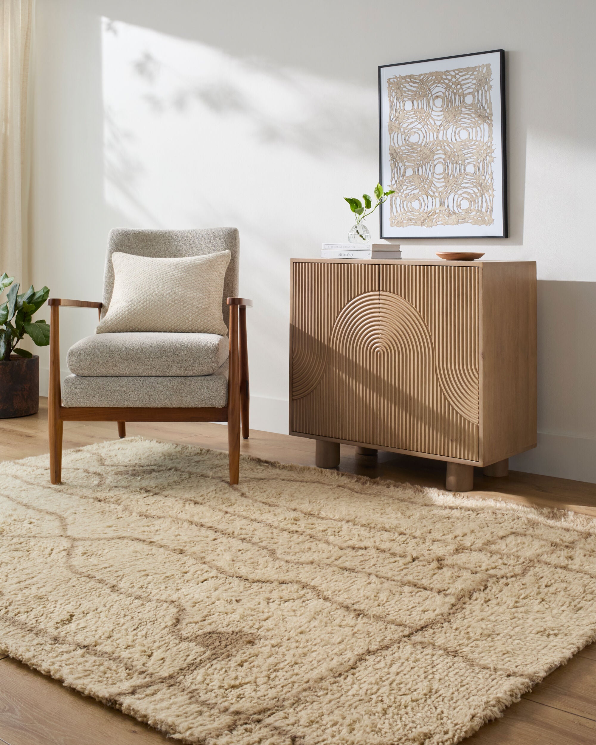 Beni Moroccan Rug in Warm Lines