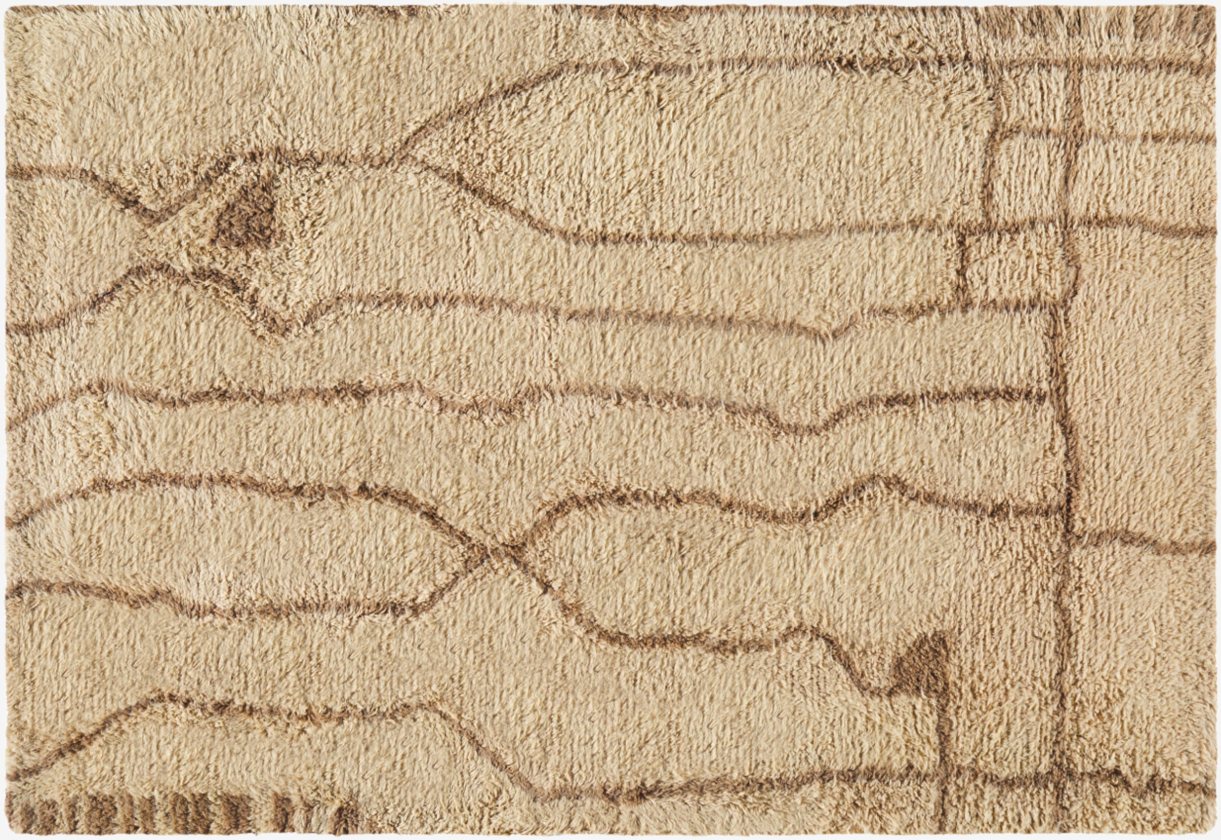 Beni Moroccan Rug in Warm Lines