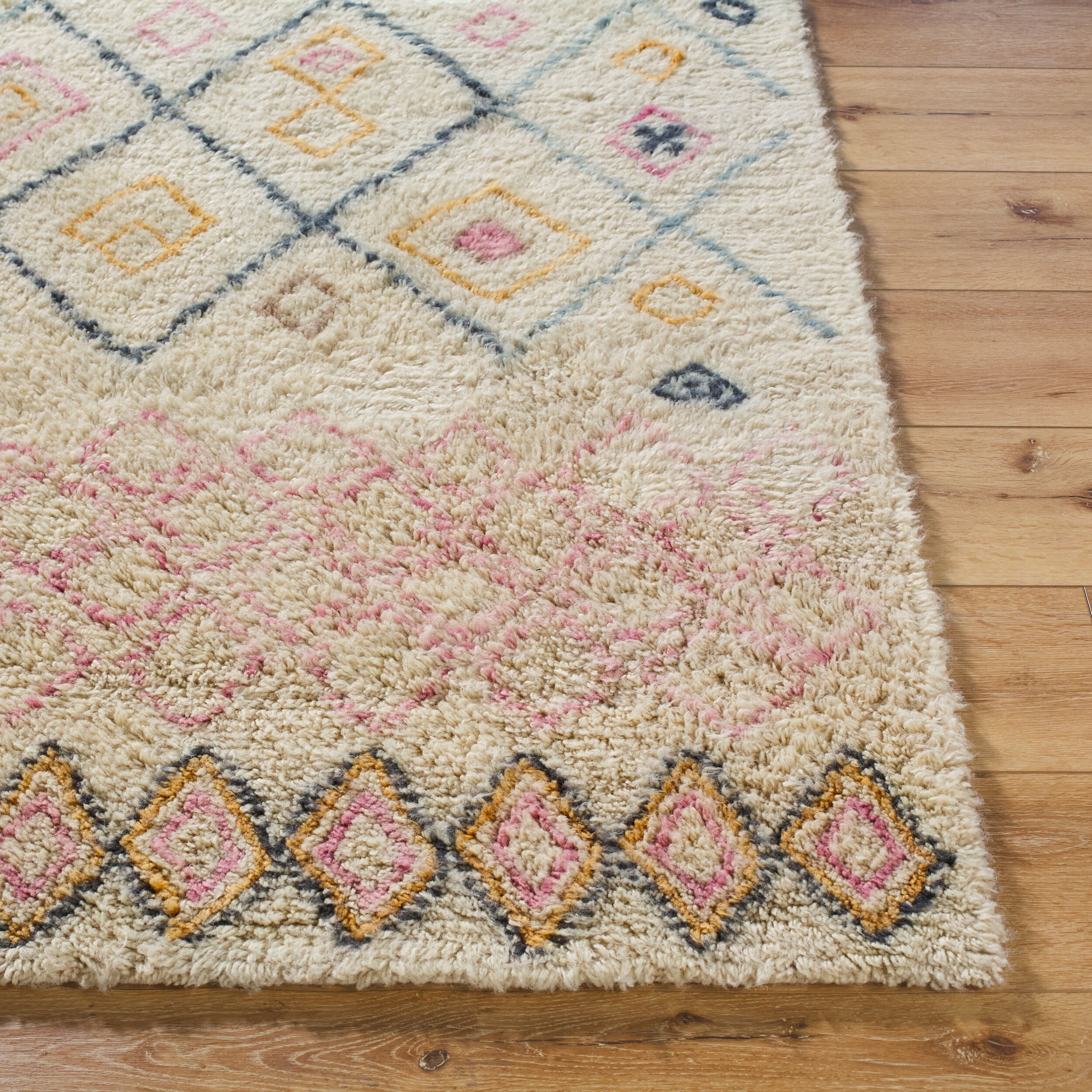 Beni Moroccan Rug in Multi Diamond