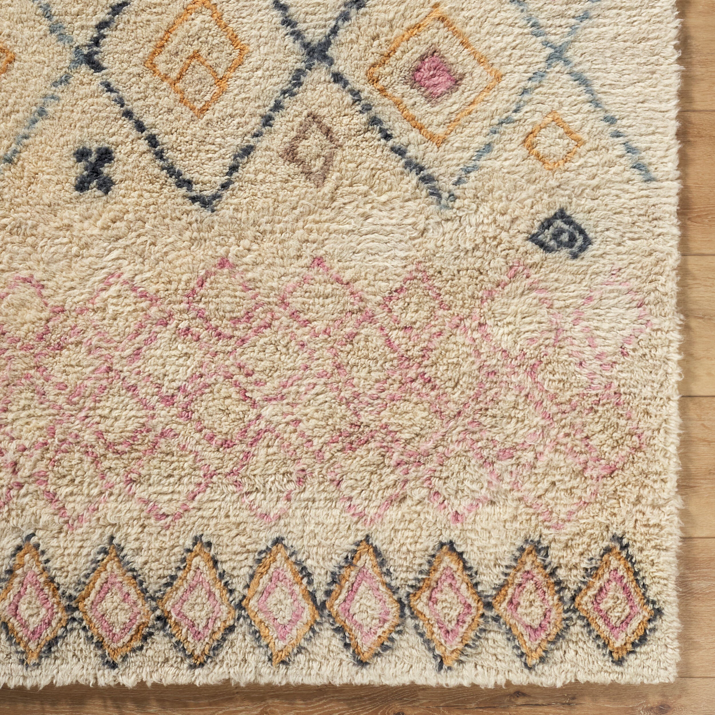 Beni Moroccan Rug in Multi Diamond