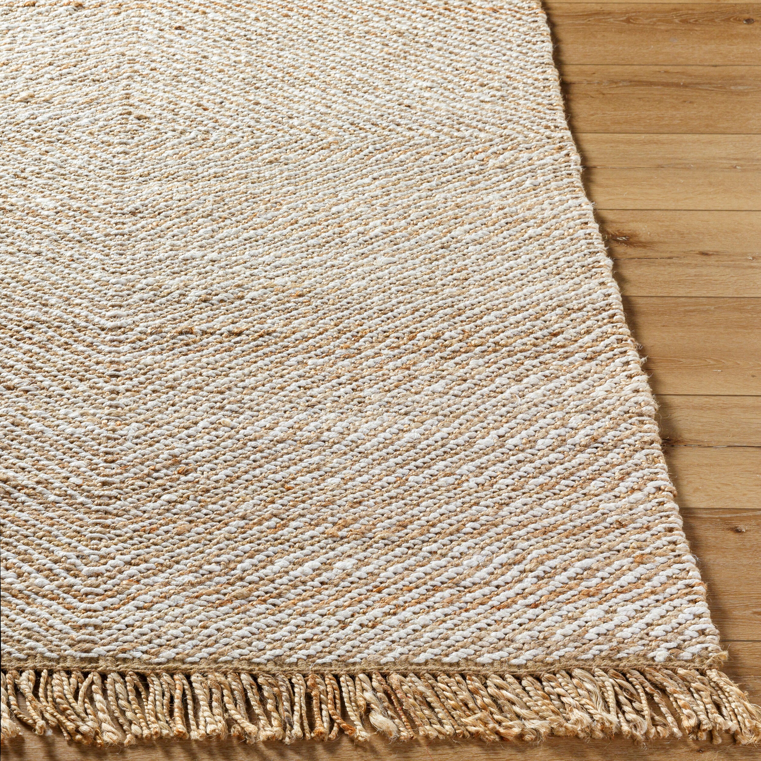 Kamey Fringe Jute Rug