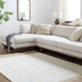 Kamey Ivory Fringe Jute Rug