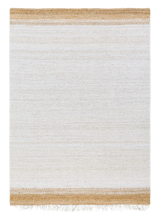 Kamey Ivory Fringe Jute Rug