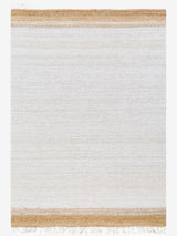 Kamey Ivory Fringe Jute Rug