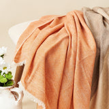 Chestnut Color Block Merino Throw