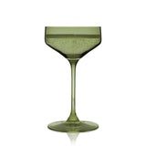 Reserve Nouveau Crystal Coupe Glasses, Sage S/2
