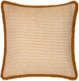 Cotton Fringe Pillow in Rust