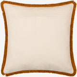 Cotton Fringe Pillow in Rust