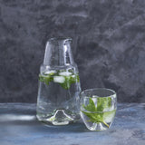 Pebbled Glass Bedside Carafe Set