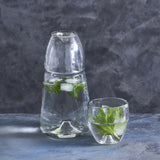 Pebbled Glass Bedside Carafe Set